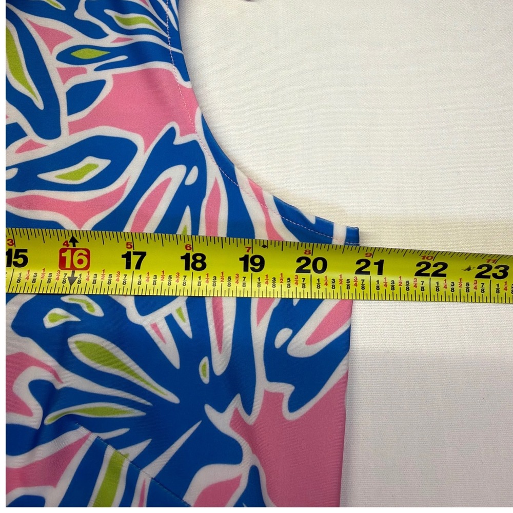 Katherine Way Golf Skort Set L Pink Blue Tropical Print Tennis Pickleball Resort - Picture 6 of 14